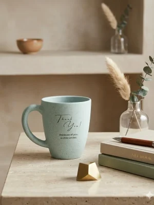 Eco-Friendly Rice Husk Coffee Mug - Green Design