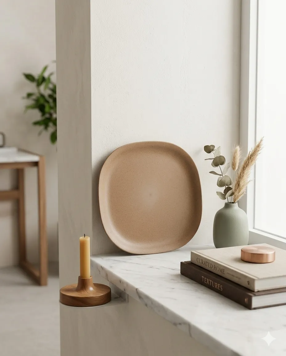 Eco-Friendly Rice Husk Dinner Plate - Brown - Image 2