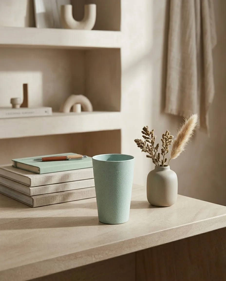 Eco-Friendly Rice Husk Drinking Tumbler - Green - Image 3