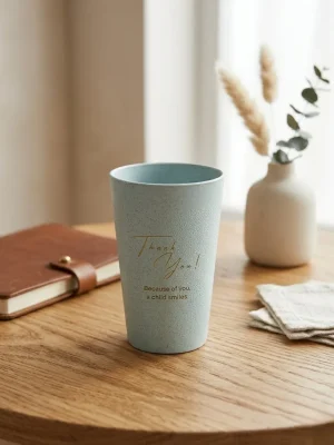 Eco-Friendly Rice Husk Drinking Tumbler - Green