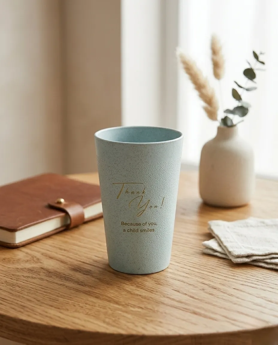 Eco-Friendly Rice Husk Drinking Tumbler - Green
