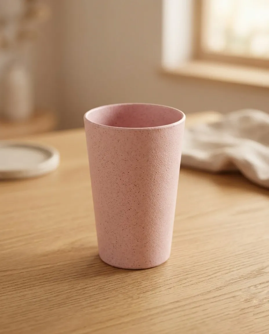 Eco-Friendly Rice Husk Drinking Tumbler - Pink