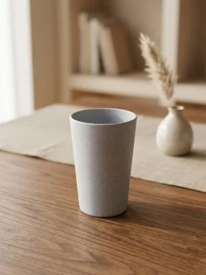 Eco-Friendly Rice Husk Drinking Tumbler - White