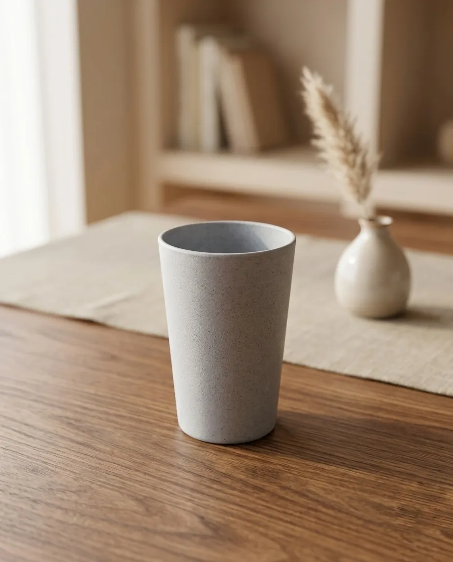 Eco-Friendly Rice Husk Drinking Tumbler - White