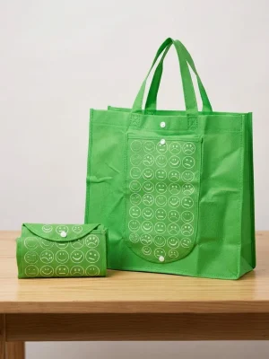 Foldable Reusable Shopping Carry Bag For Everyday Use - Green