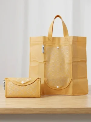 Foldable Reusable Shopping Carry Bag For Everyday Use - Yellow