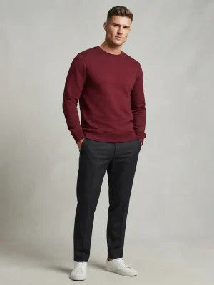 Urban Mens Lightweight Sweatshirt - Organic Maroon