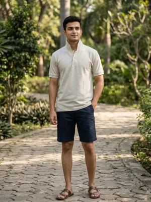 Mens Regular Fit Polo Tshirt - Grey