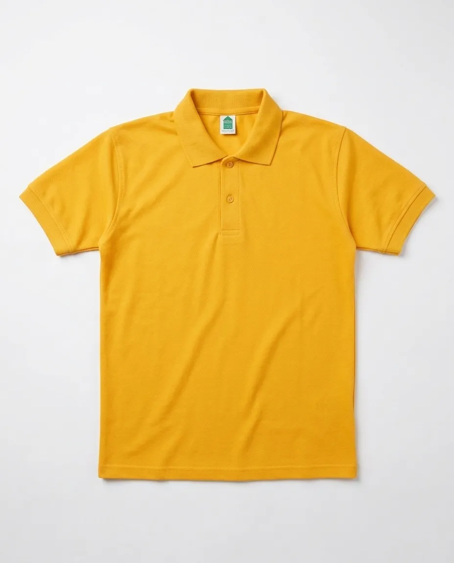 Mens Regular Fit Polo Tshirt - Yellow - Image 3