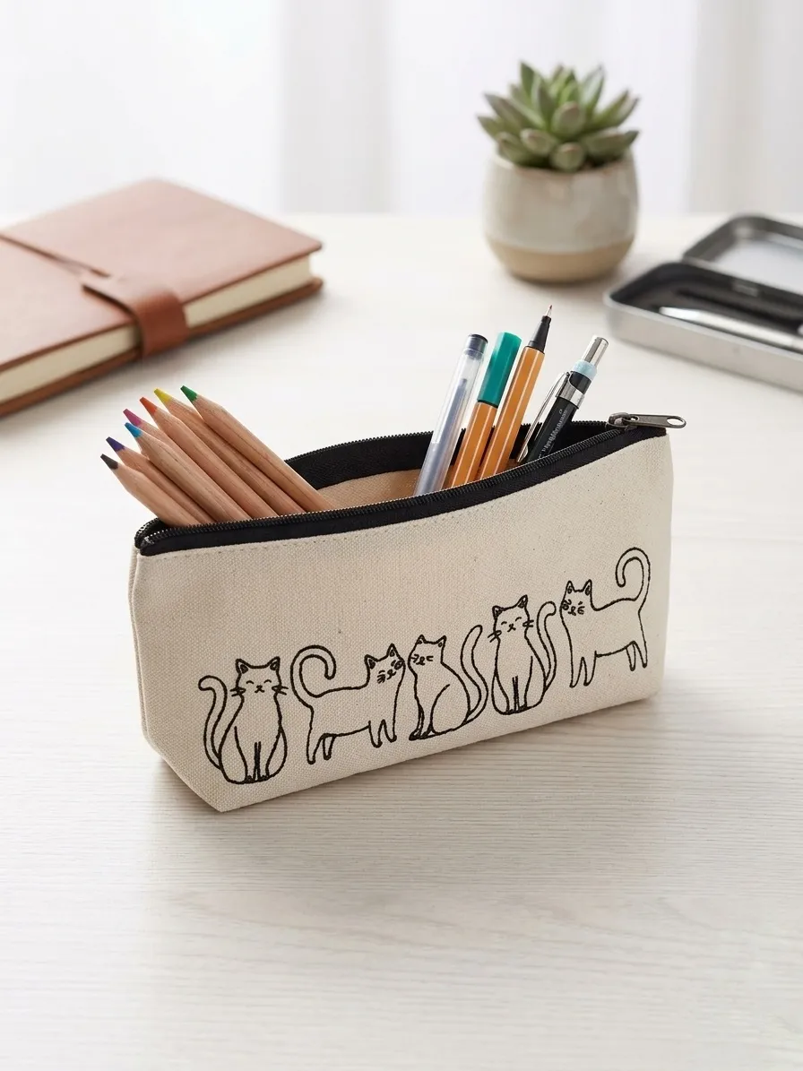 Adventure pencil pouch bag - Cats - Image 2