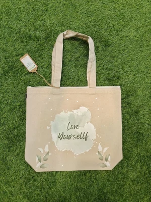 Women's everyday carry sidebag with printed theme - Love Yourself