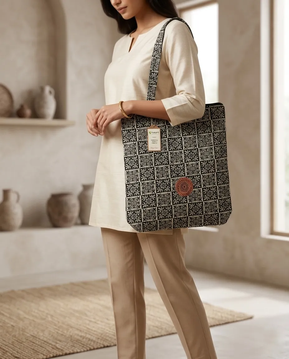 Women's everyday carry sidebag - Black Cube Style - Image 2