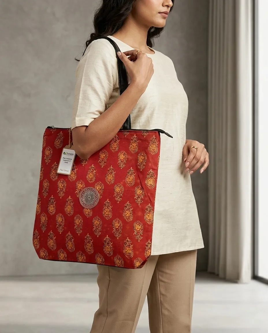 Women's everyday carry sidebag - Dark Red - Image 2
