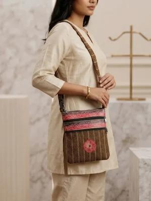 Elegant Women's Leather & Rexine Handbag for Everyday Style and Comfort - Dark Brown