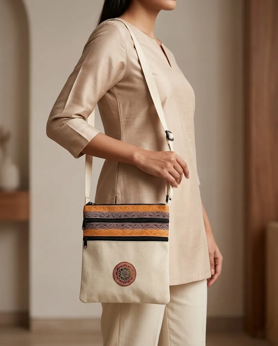 Elegant Women's Leather & Rexine Handbag for Everyday Style and Comfort - White