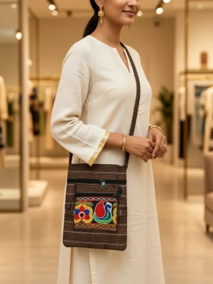 Handcrafted Women's Jute Handbag for Everyday, Shopping & Casual Outings - Brown