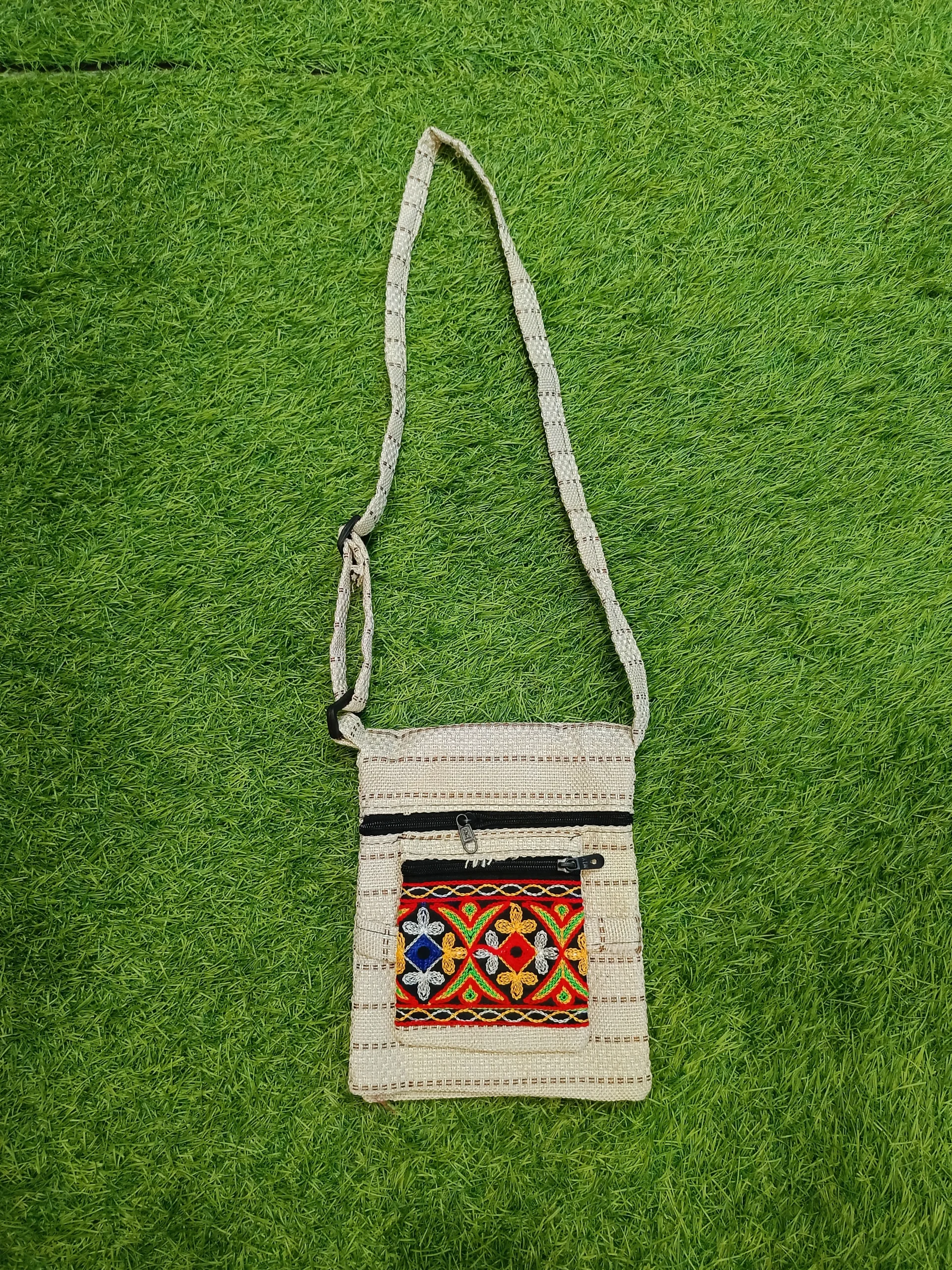 Handcrafted Women's Jute Handbag for Everyday, Shopping & Casual Outings - Dotted White - Image 2