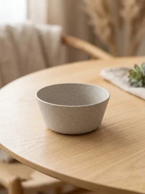Eco-Friendly Rice Husk Snack Bowl - Gray