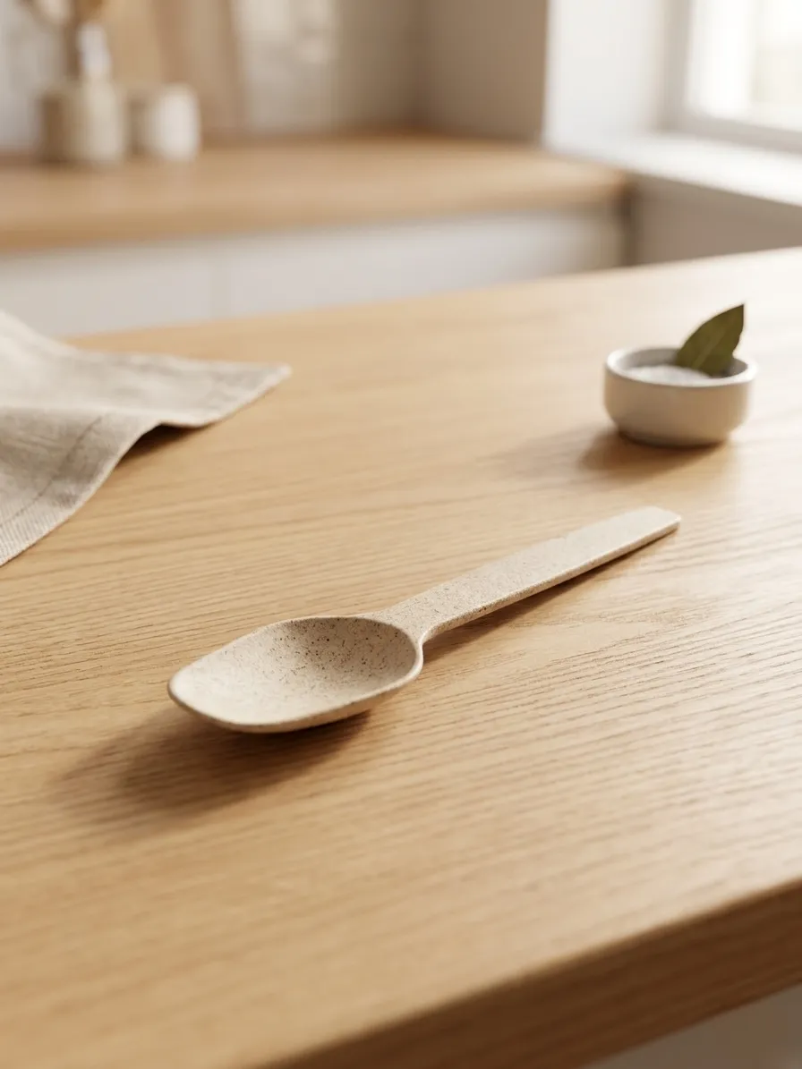 Eco-Friendly Rice Husk Serving Spoon
