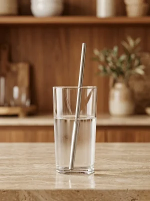 Premium Stainless Steel Reusable Drinking Straw - Straight Design