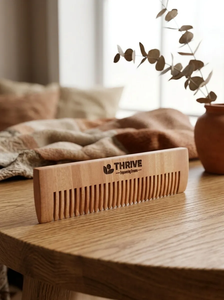 Natural Wooden Hair Comb for Daily Use