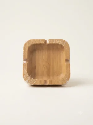 Bamboo Ashtray With 4 Side Holder