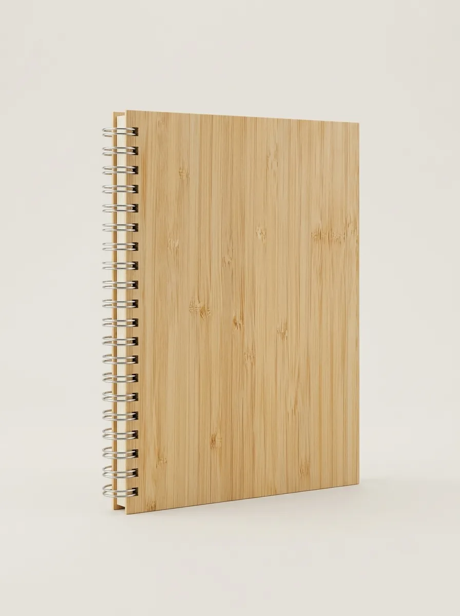 Bamboo Cover Spiral Notebook