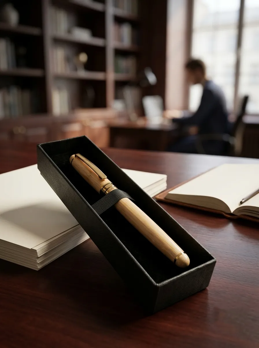 Bamboo Pen with Presentation Gift Box - Image 2