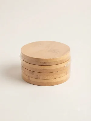 Bamboo Tea Coaster Set - Pack of 4