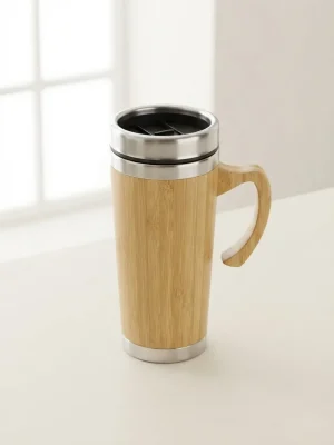 Bamboo Travel Mug with Stainless Steel Interior