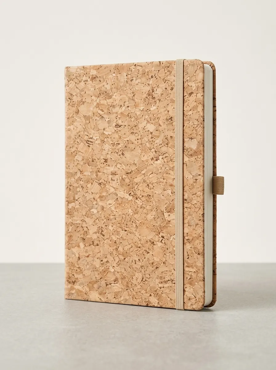 Cork Cover Diary with Elastic Closure