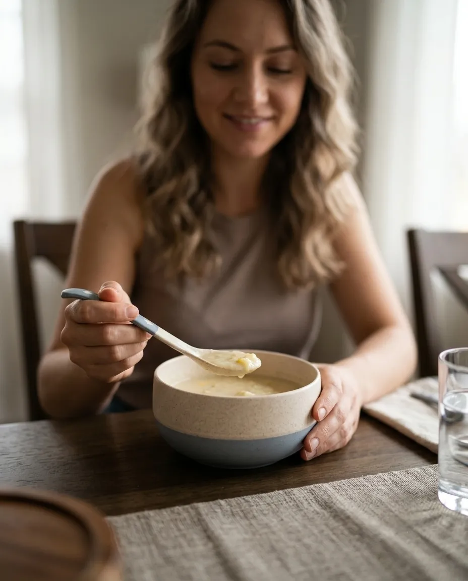 Rice Husk Soup Bowl with Spoon - Blue - Image 3