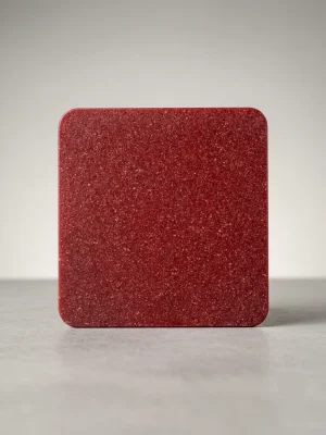 Rice Husk Tea Coaster - Burgundy