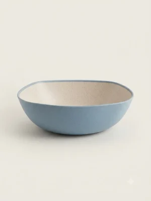 Eco-Friendly Blue Round Serving Bowl