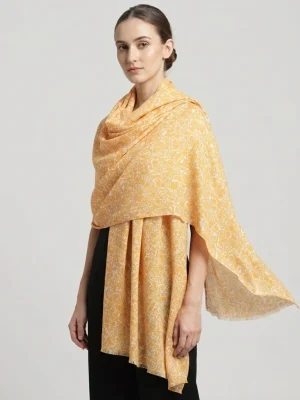 Premium Pure Rayon Scarf for Women | Soft and Lightweight Everyday Fashion Accessory - Bright Yellow
