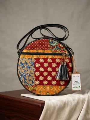 Women?s Premium Stylish Printed Round Sling Bag