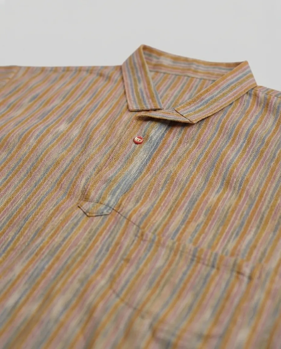 Men's Solid Regular Fit Casual Shirt with Spread Collar and Half Sleeves, Designed with a Clean Button Placket and Everyday Versatile Construction - Vintage Brown - Image 2