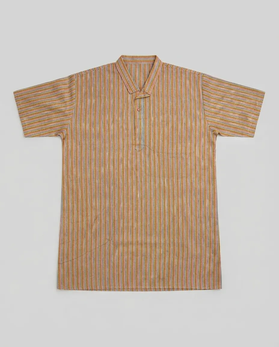 Men's Solid Regular Fit Casual Shirt with Spread Collar and Half Sleeves, Designed with a Clean Button Placket and Everyday Versatile Construction - Vintage Brown - Image 3
