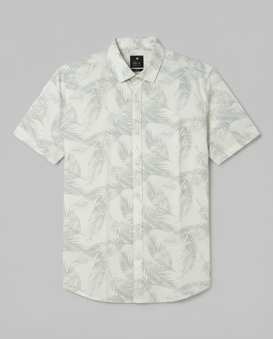 Men's Solid Regular Fit Casual Shirt with Spread Collar and Half Sleeves, Designed with a Clean Button Placket and Everyday Versatile Construction - Teal Vacation - Image 2