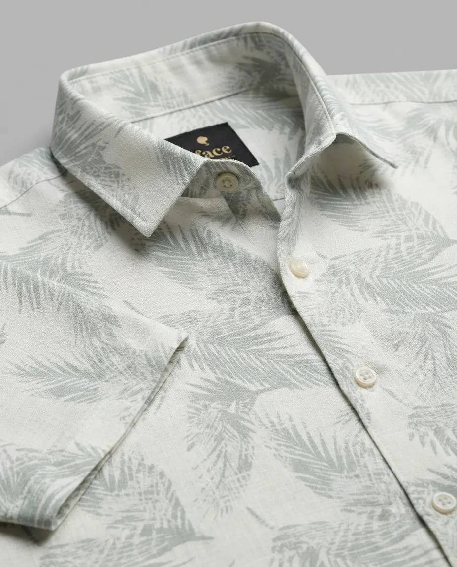 Men's Solid Regular Fit Casual Shirt with Spread Collar and Half Sleeves, Designed with a Clean Button Placket and Everyday Versatile Construction - Teal Vacation - Image 3