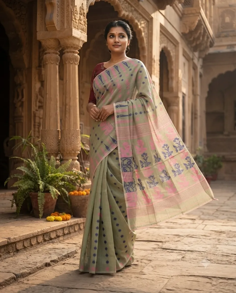 Cotton Saree with Comfortable Draping and Traditional Everyday Styling for Casual Wear and Regular Occasions - Image 3