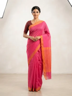 Handloom Saree with Traditional Weave Character and Comfortable Draping for Everyday and Occasion Wear
