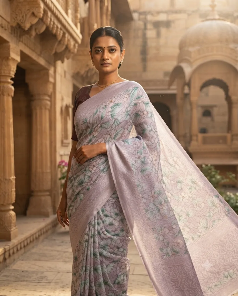 Silk Saree with Smooth Draping and Traditional Appeal for Festive Occasions, Family Gatherings and Special Wear - Image 3