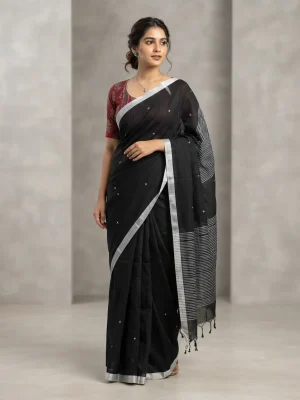 Handloom Saree with Traditional Weave Character and Comfortable Draping for Cultural Events, Regular Wear and Family Gatherings