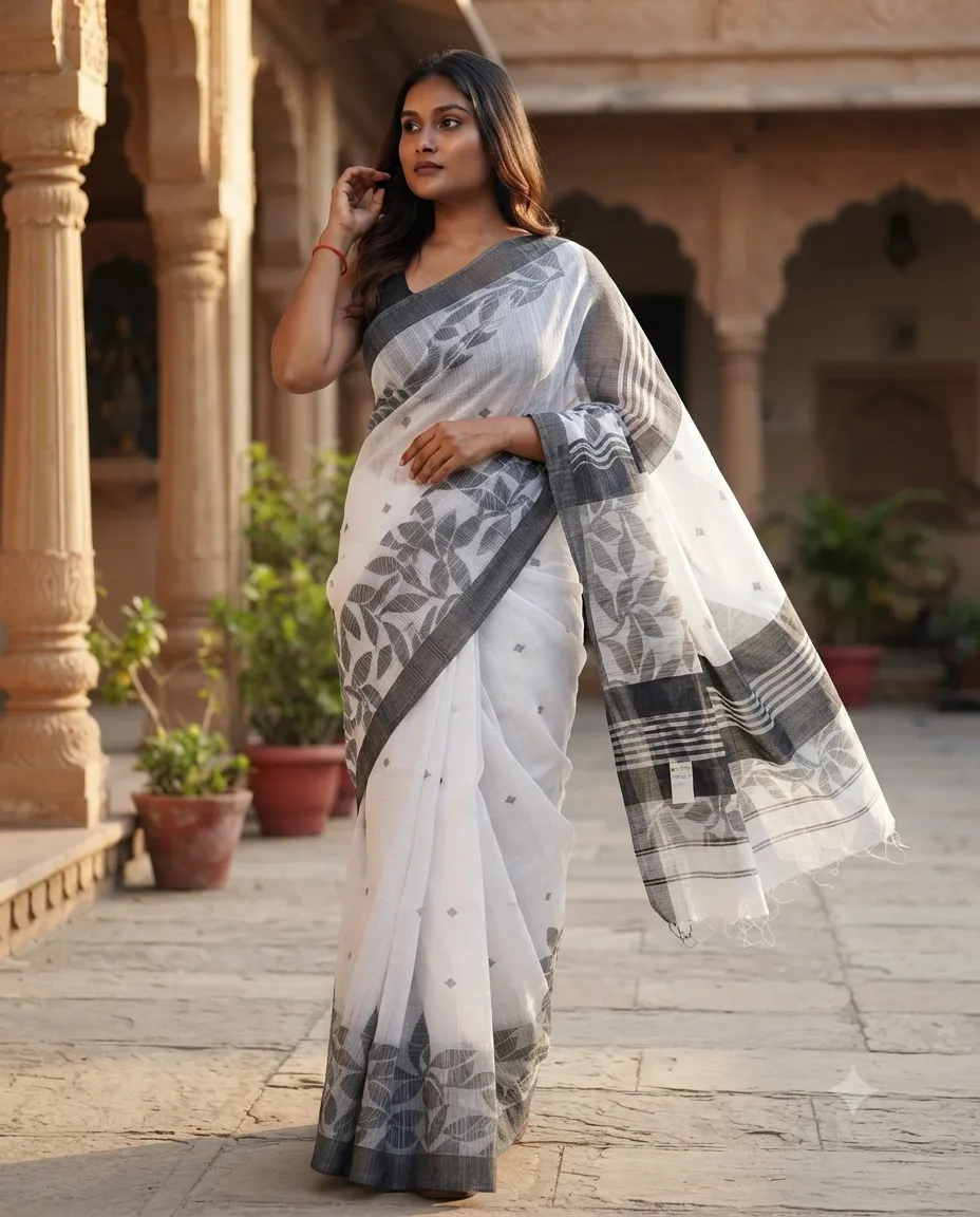 Cotton Saree with Comfortable Drape and Versatile Traditional Styling for Everyday Wear, Family Gatherings and Casual Occasions - Image 2