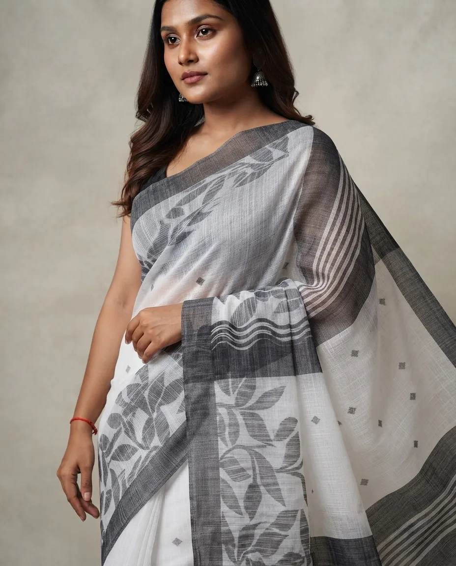 Cotton Saree with Comfortable Drape and Versatile Traditional Styling for Everyday Wear, Family Gatherings and Casual Occasions - Image 3