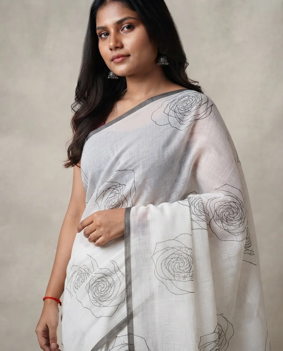 Pure Cotton Saree with Comfortable Draping and Traditional Styling for Everyday Wear, Casual Gatherings and Regular Use - Image 2