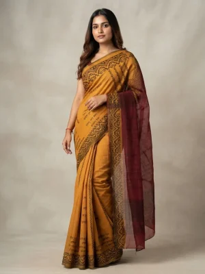 Cotton Saree with Comfortable Drape and Practical Traditional Styling for Everyday Dressing, Casual Gatherings and Family Events