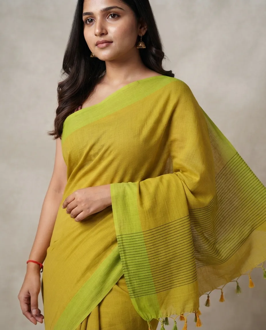 Handloom Saree with Traditional Weave Character and Comfortable Draping for Cultural Events, Family Functions and Occasion Wear - Image 2