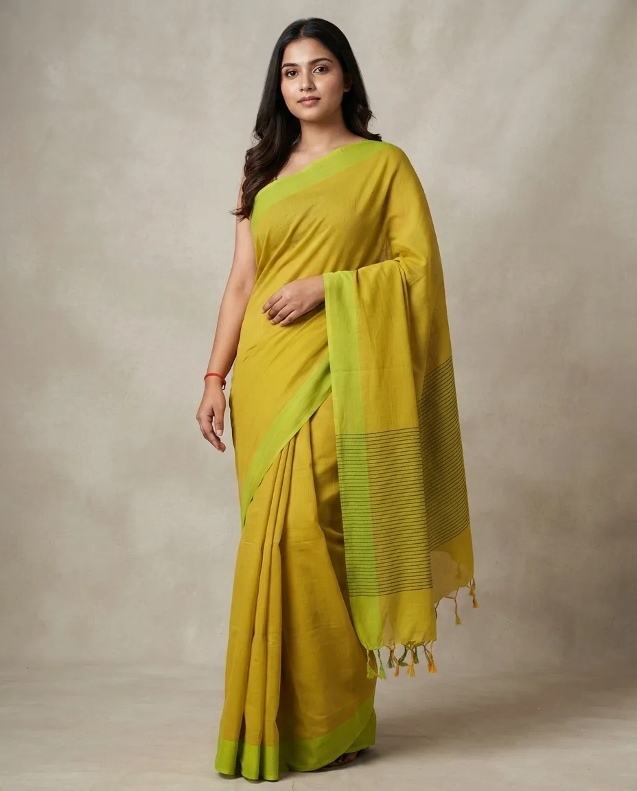 Handloom Saree with Traditional Weave Character and Comfortable Draping for Cultural Events, Family Functions and Occasion Wear
